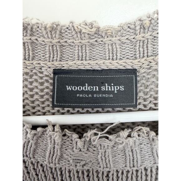 Wooden Ships Beach Bum Distressed Knit Sweater XS - Picture 5 of 6